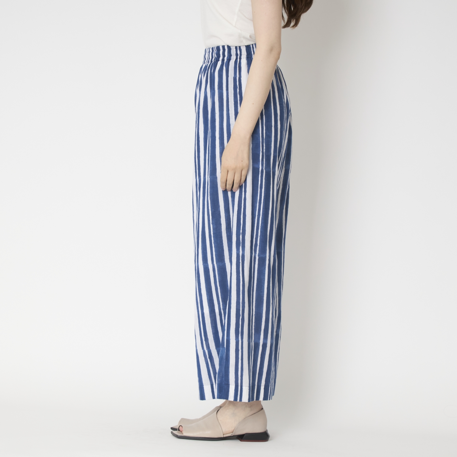 Kilka×kapuwa/風が通るカディーコットンパンツ STRIPE